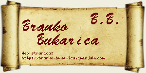 Branko Bukarica vizit kartica